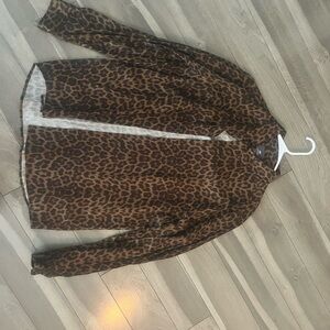 H&M Brown Leopard Print Women's Blazer